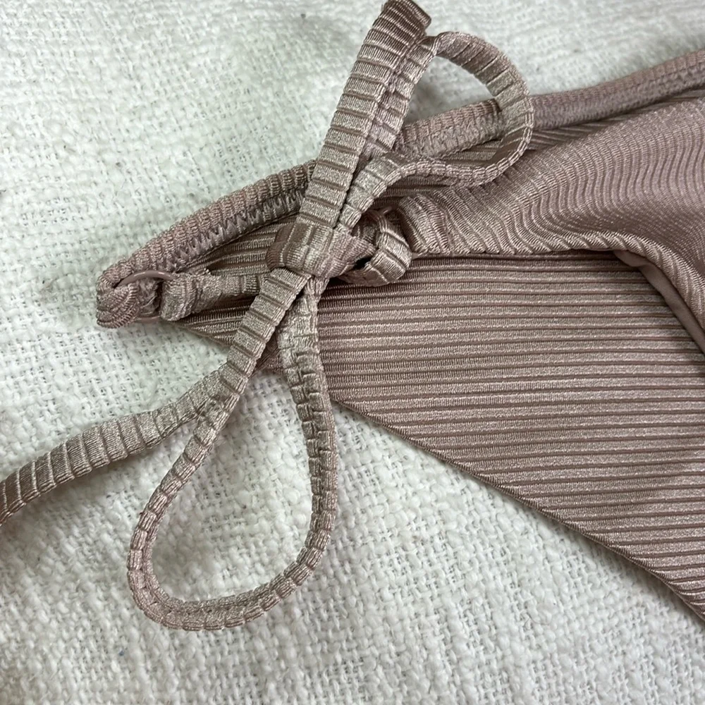 NWT Aerie Ribbed Side Tie Bikini Bottoms